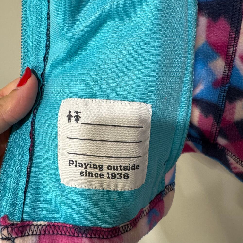 Columbia Girls Full Zip Up Fleece Jacket Pink Blue Kids Size Extra Small 6-6X - Picture 6 of 8